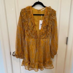 Saints + Secrets Mustard Boho Dress